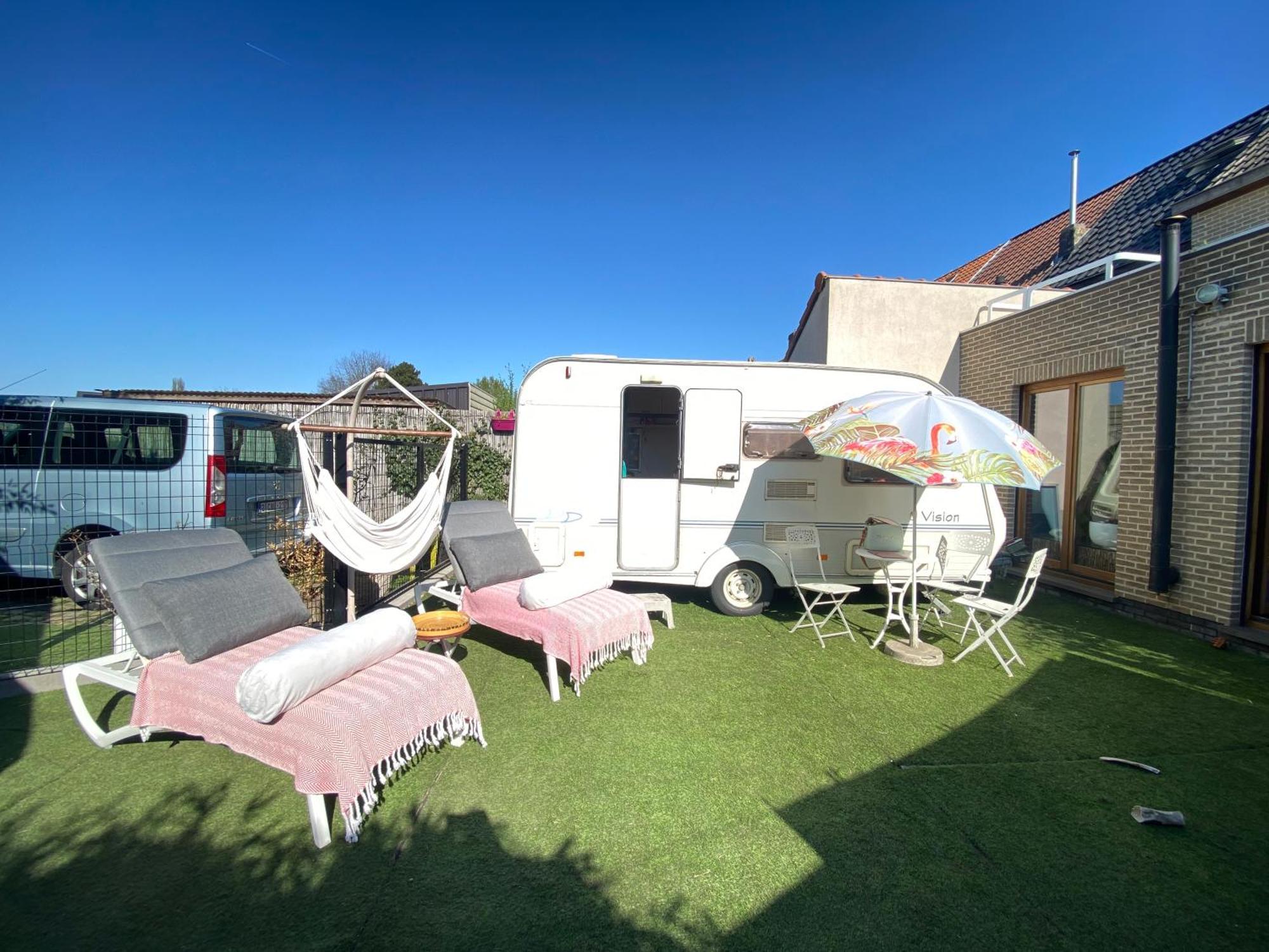 Gardencaravan Near Ghent In Green Area Εξωτερικό φωτογραφία
